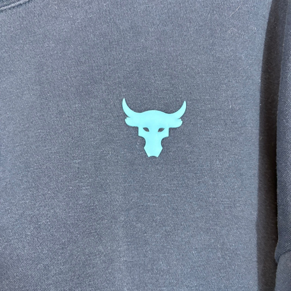 Women's Under Armour Navy Project Rock Sweatshirt L Blue Accents - Picture 3 of 6